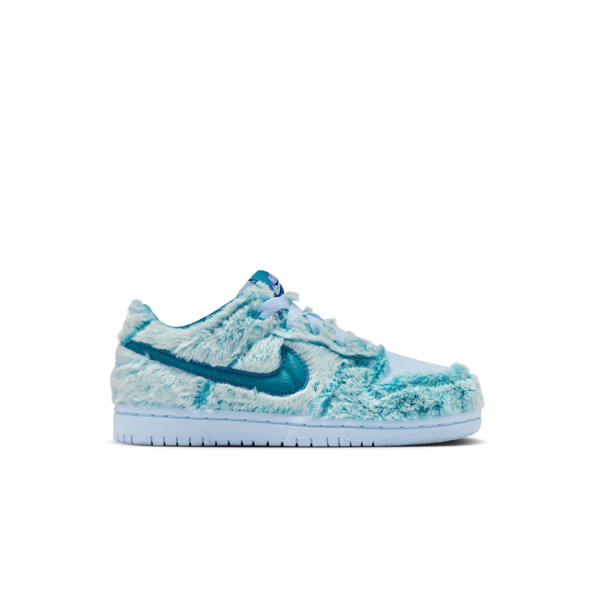 Nike Dunk Low "Celestine Blue/Green Abyss/White" Preschool Girls' Shoe - BLUE
